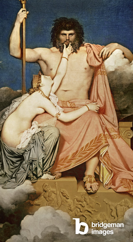 Jupiter and Thetis, Jean Auguste Dominique Ingres : an example of neoclassicsm art