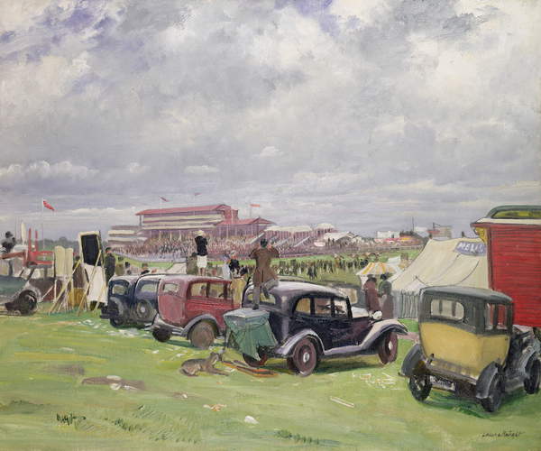 Derby Day, aka A Dull Day at Epsom, 1940 (oil on canvas), Laura Knight (1877-1970)  © Arthur Ackermann Ltd., London / Bridgeman Images