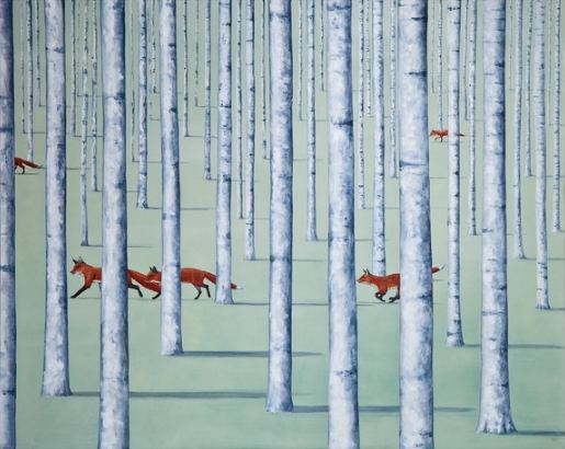 A Skulk of Foxes, Rebecca Campbell / Bridgeman Images