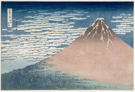 South Wind, Clear Dawn, from the series '36 Views of Mount Fuji', c.1830-1831 (woodblock print), Katsushika Hokusai (1760-1849) / Fitzwilliam Museum, University of Cambridge, UK / Bridgeman Images