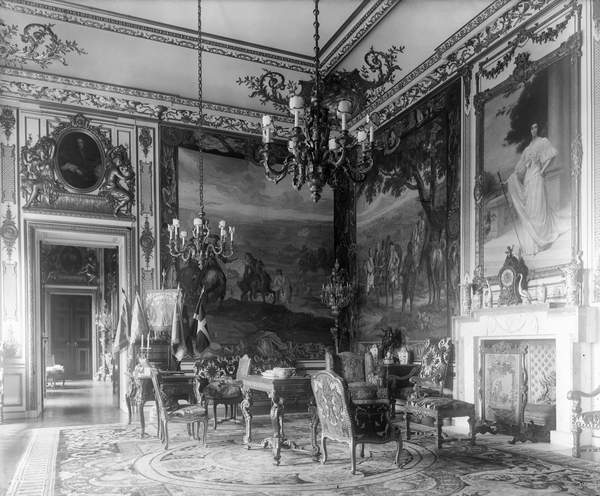 The first stateroom at Blenheim Palace, Oxfordshire, from 'The Country Houses of Sir John Vanbrugh' by Jeremy Musson, published 2008 (b/w photo), English Photographer, (20th century) / © Country Life / Bridgeman Images