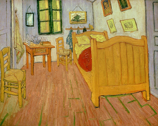 The Bedroom, 1888 (oil on canvas) by Vincent Van Gogh (1853-1890)