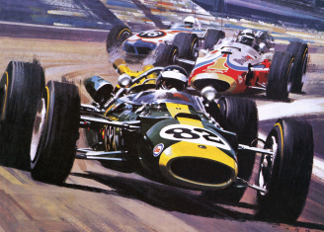 The Indianapolis 500, Hardy, Wilf (Wilfred) (20th century) / Private Collection / © Look and Learn