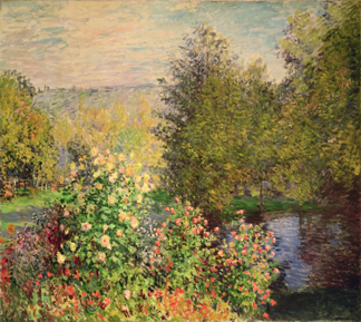A Corner of the Garden at Montgeron, 1876-7 (oil on canvas) by Claude Monet (1840-1926)