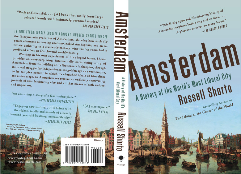 image of the book cover of Amsterdam, A History of the World’s Most liberal City, published by © Random House. Designer: Mark Abrams featuring a Bridgeman Image on the cover
