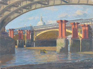 Blackfriars Bridge, 2010 (oil on canvas)
