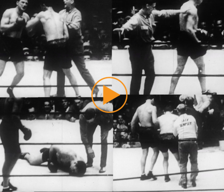 Jack Dempsey vs Jack Sharkey, boxing match at Yankee Stadium, July 21, 1927 / Film Images / Bridgeman Footage