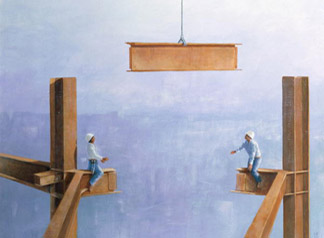 Placing the Last Link by Lincoln Seligman (Contemporary Artist)
