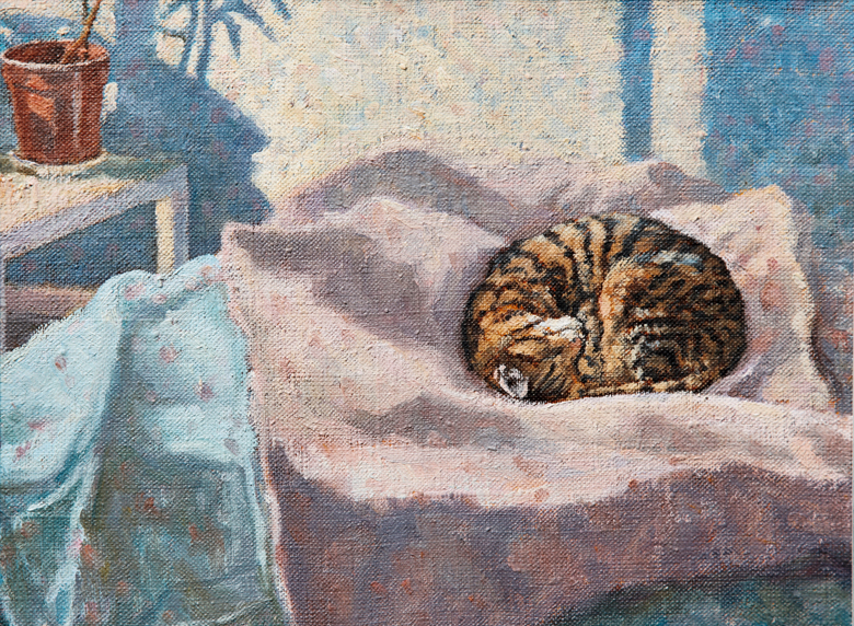 Shadows Pass, Sunlit Siesta, 2009 (oil on canvas), Lynn Benson (b.1946) / Private Collection