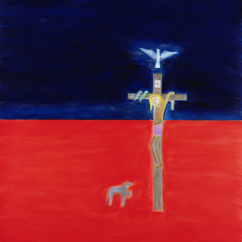 image of the painting Crucifixion / Craigie Aitchison / Bridgeman Images 