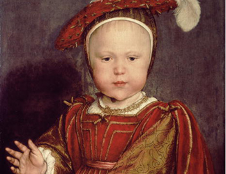 XJL62067 Portrait of Edward VI as a child, c.1538 (oil on panel) by Hans the Younger Holbein (1497/8-1543)</BR>National Gallery of Art, Washington DC, USA