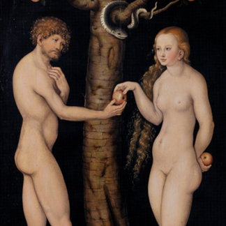 Adam and Eve in the Garden of Eden by Lucas Cranach the Elder / Museo Soumaya, Mexico City