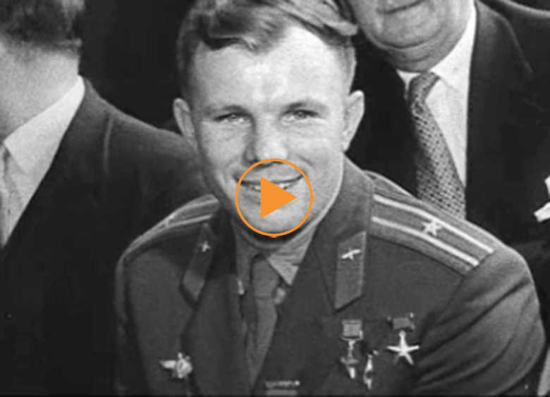 Yuri Gagarin visits Manchester, 1961 / Bridgeman Art Library