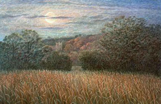 October- Harvest Moon Over Sutton Montis by James Lynch