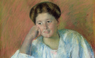 CH96159 Portrait of Louisine Elder (pastel on paper) by Mary Stevenson Cassatt (1844-1926), Private Collection/ Christie's Images