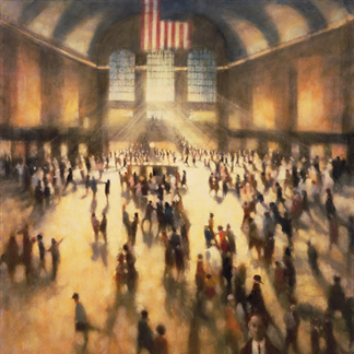 Chance Encounter II, Grand Central, 2006 (oil on canvas) by Bill Jacklin