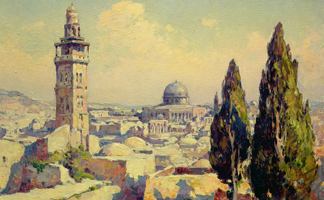 DAH238807 Jerusalem (oil on canvas) by Hubert Robert/ Dahesh Museum of Art, New York, USA