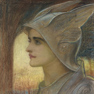 St. Joan of Arc (pencil & pastel on buff paper) by Sir William Blake Richmond / Christie's Images