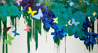 Green Flowers, 2008 (oil on linen) by Tessa MacGregor