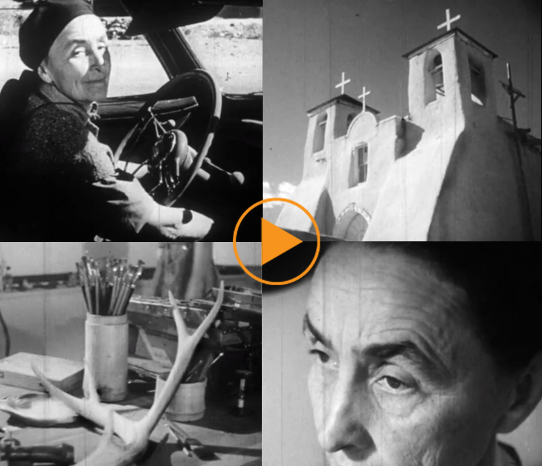 New Mexico c.1950. Georgia O'Keeffe at home and in her studio. / Film Images / Bridgeman Footage