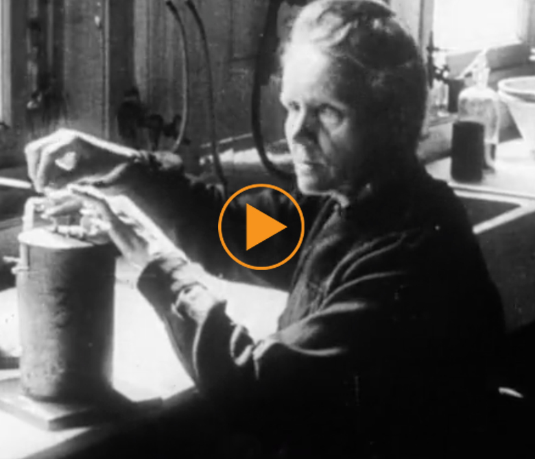 Women as teachers, scientists and judges in 1950s - clip features Marie Curie in her lab / Film Images / Bridgeman Footage