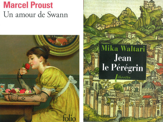 images of the book covers of Un Amour de Swann and of Jean Le Peregrin, both featuring Bridgeman Images content on the cover