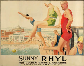 Poster advertising Sunny Rhyl by Edwin Scott Septimus (1879-c.1932) © Yale Center for British Art, New Haven, USA