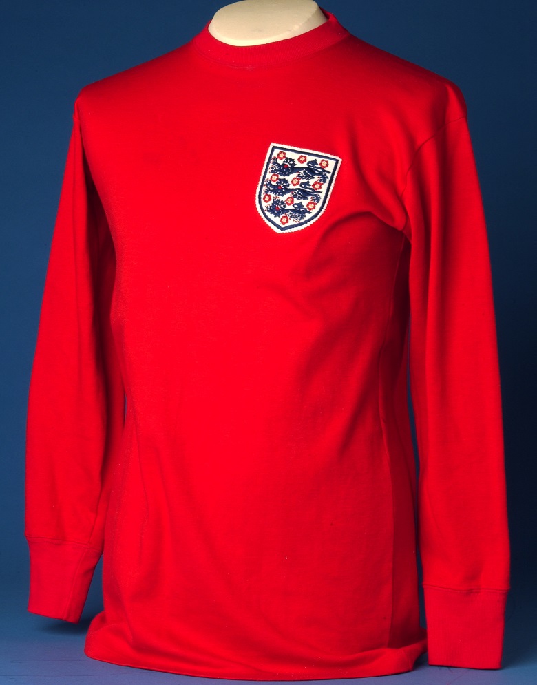 An England Shirt with International Badge, as worn by the 1966 World Cup winning team (cotton), English School, (20th century)