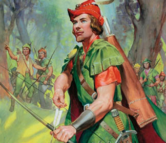 LAL262436 Robin Hood by James Edwin McConnell (1903-95) <br> © Look and Learn