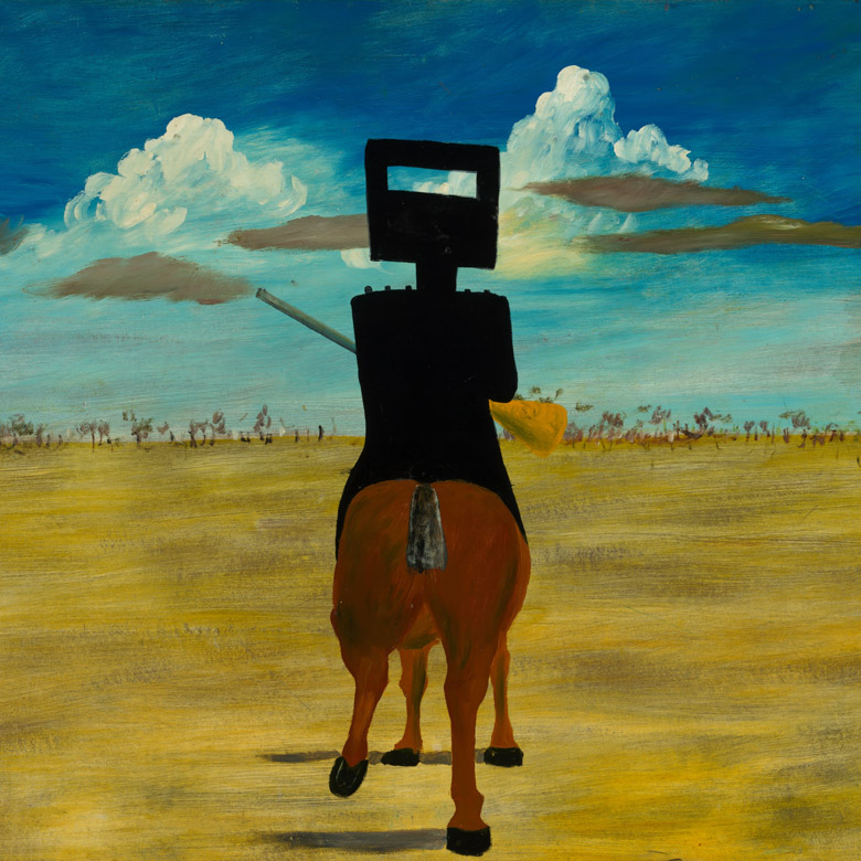 Ned Kelly, 1946 by Sir Sidney Nolan(1917-92) National Gallery of Australia, Canberra