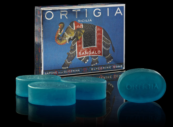 Image of the Ortigia soap packaging using a Bridgeman Images picture
