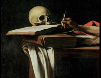 KAB64912 St. Jerome Writing, c. 1604 (detail of)/ Galleria Borghese, Rome, Italy