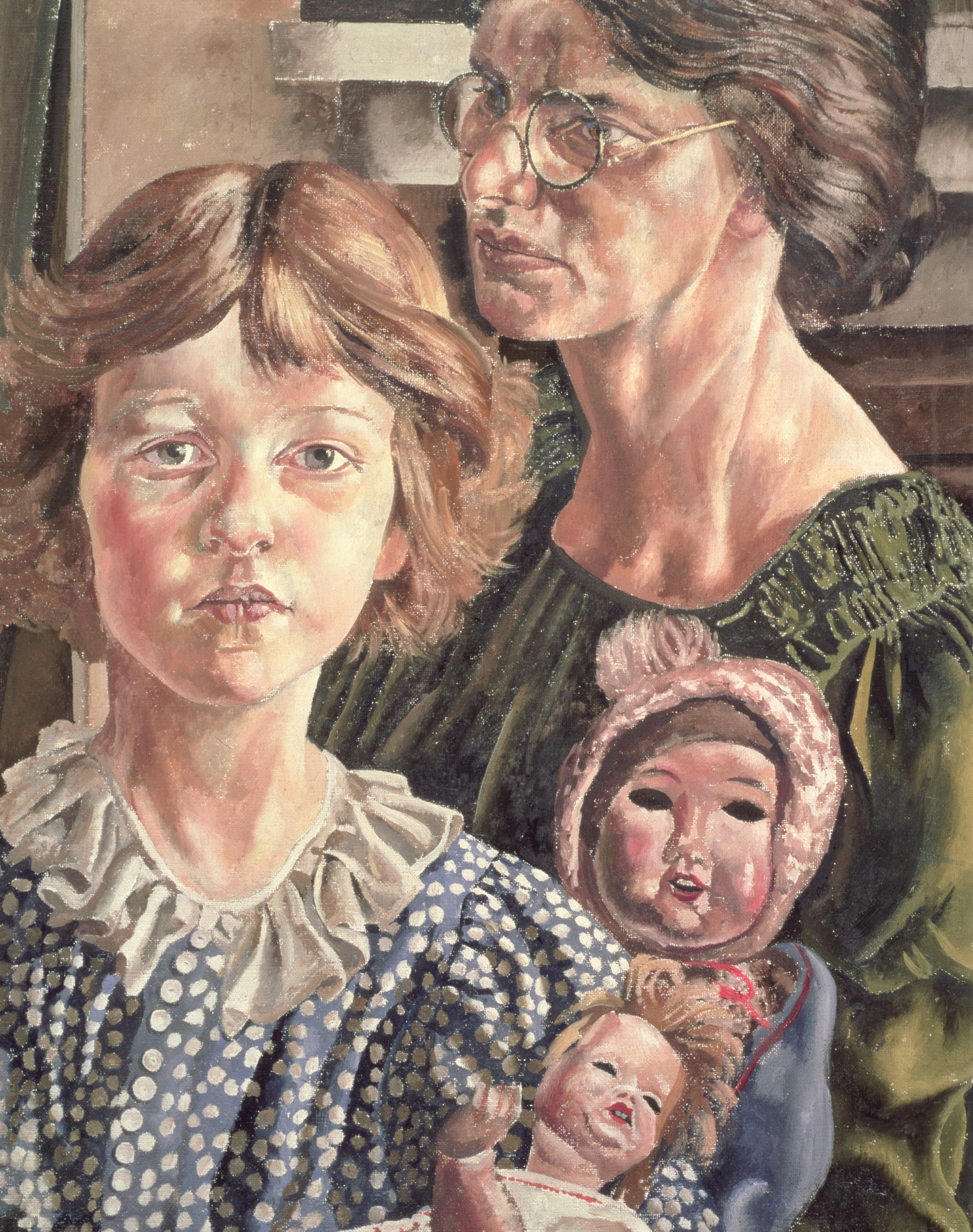 Family Group: Hilda, Unity and Dolls, 1937 (oil on canvas), Stanley Spencer, © Leeds Museums and Galleries / Bridgeman Images