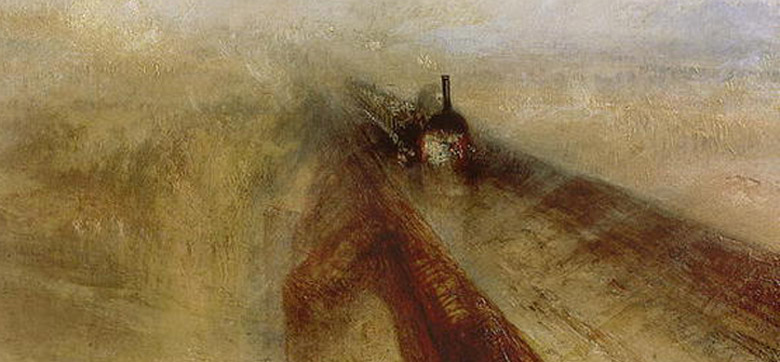 Rain Steam and Speed, The Great Western Railway, (detail) painted before 1844 by J.M.W. Turner (1775-1851) / National Gallery, London, UK 
