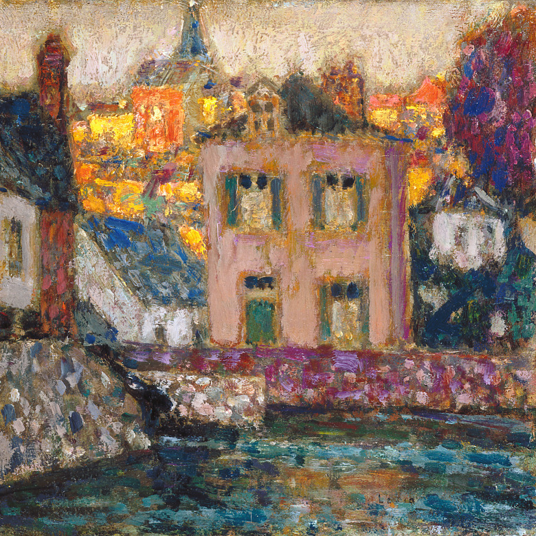 Study For Houses On The River At Fougères / Henri Eugene Augustin Le Sidaner / Indianapolis Museum of Art / The Holiday Collection / Bridgeman Images 
