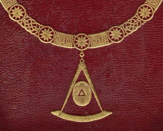 Detail of the cover of 'The History of Freemasonry, volume I', published by Thomas C. Jack, London, 1883 / Private Collection/ Ken Welsh