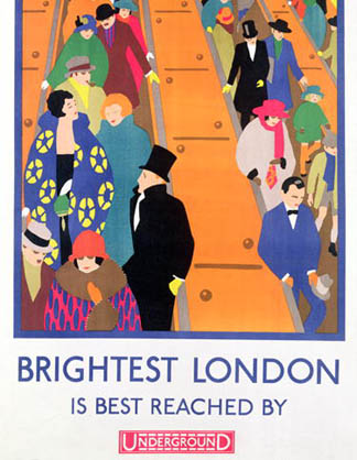 SC 20345 Brightest London is Best Reached by Underground, 1924, printed by the Dangerfield Co by Taylor, Horace