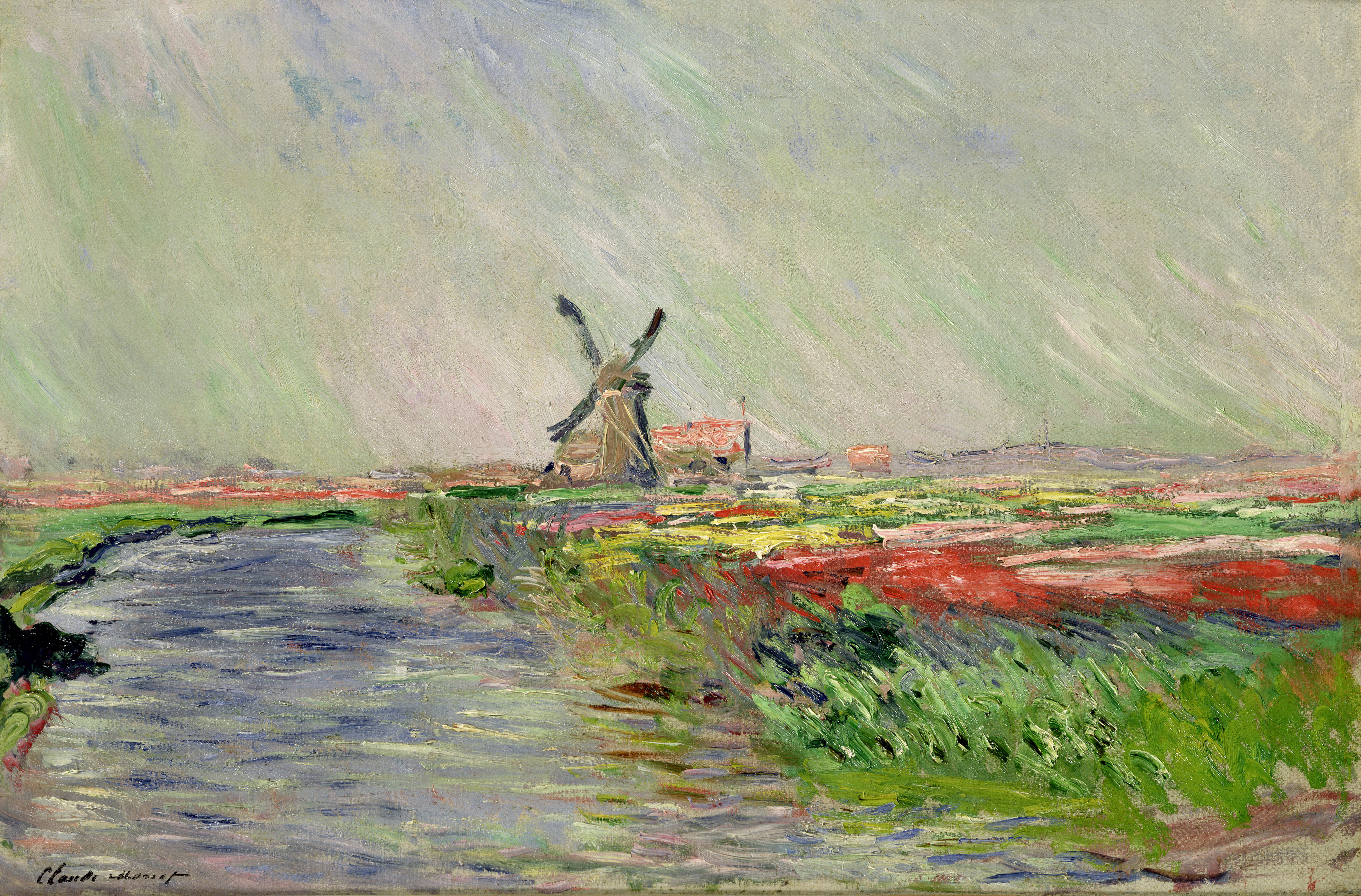 Tulip Field in Holland (oil on canvas), Claude Monet (1840-1926)/ Bridgeman Images