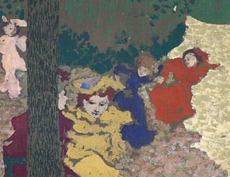 The Public Gardens: Young Girls Playing and the Interrogation, 1894 by Edouard Vuillard (1868-1940) Musee d'Orsay, Paris, France/ Giraudon
