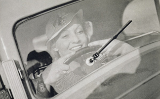 STC245485 A woman driving, c. 1930s by Czech Photographer, Private Collection/ The Stapleton Collection
