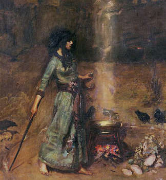 CH21743 The Magic Circle, 1886 (oil on canvas) by John William Waterhouse (1849-1917)/ Christie's Images