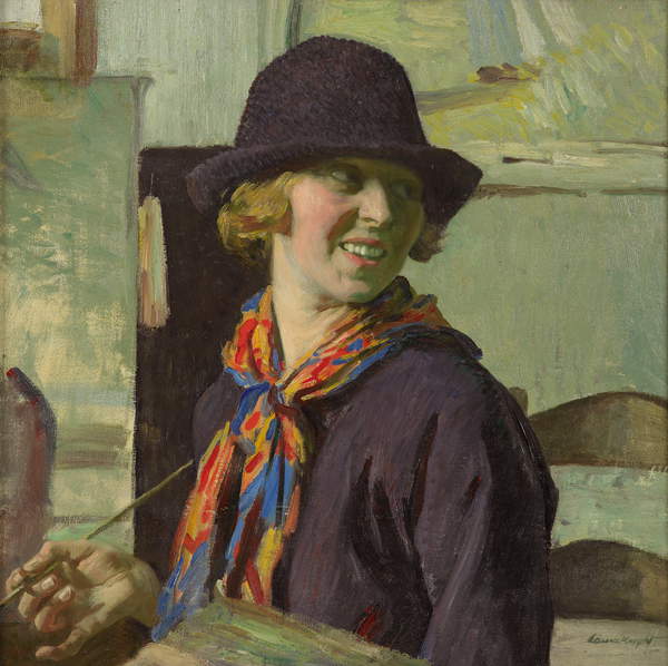 Self Portrait, c 1921 / Private Collection / Estate of Dame Laura Knight / Bridgeman Images