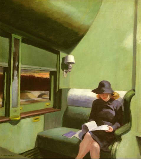 Compartment C, Car 293, 1938 (oil on canvas), Edward Hopper (1882-1967) / Private Collection / Bridgeman Images