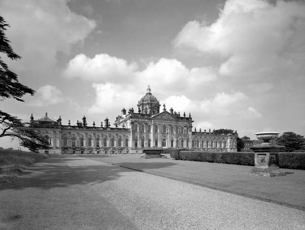 photo of The south front, Castle Howard, North Yorkshire, from 'The Country Houses of Sir John Vanbrugh' by Jeremy Musson, published 2008 (b/w photo). Built 1699-1712 by Sir John Vanbrugh (1664-1726) and Nicholas Hawksmoor (1661-1736) for 3rd Earl of Carlisle./ © Country Life / Bridgeman Images